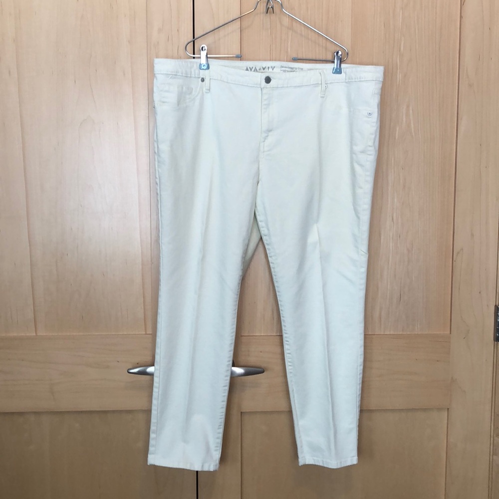 Stretch denim crop legging jeans sz 22W